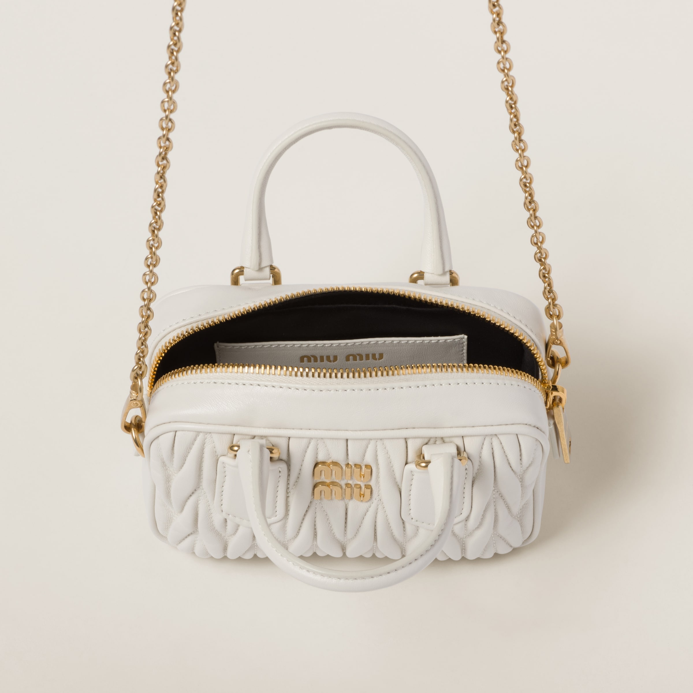 Matelassé nappa leather top-handle mini-bag - 6