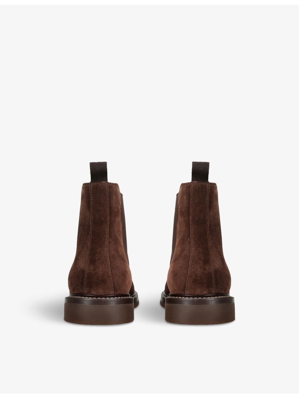 Contrast-stitch suede Chelsea boots - 4