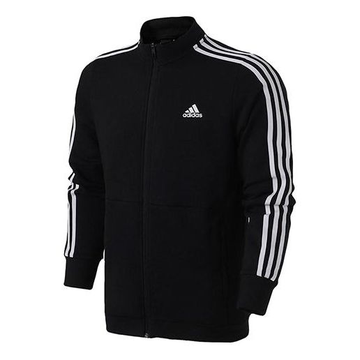 adidas Cm Tt Ft 3s Sports Stylish Knit Stand Collar Jacket Black DU6783 - 1