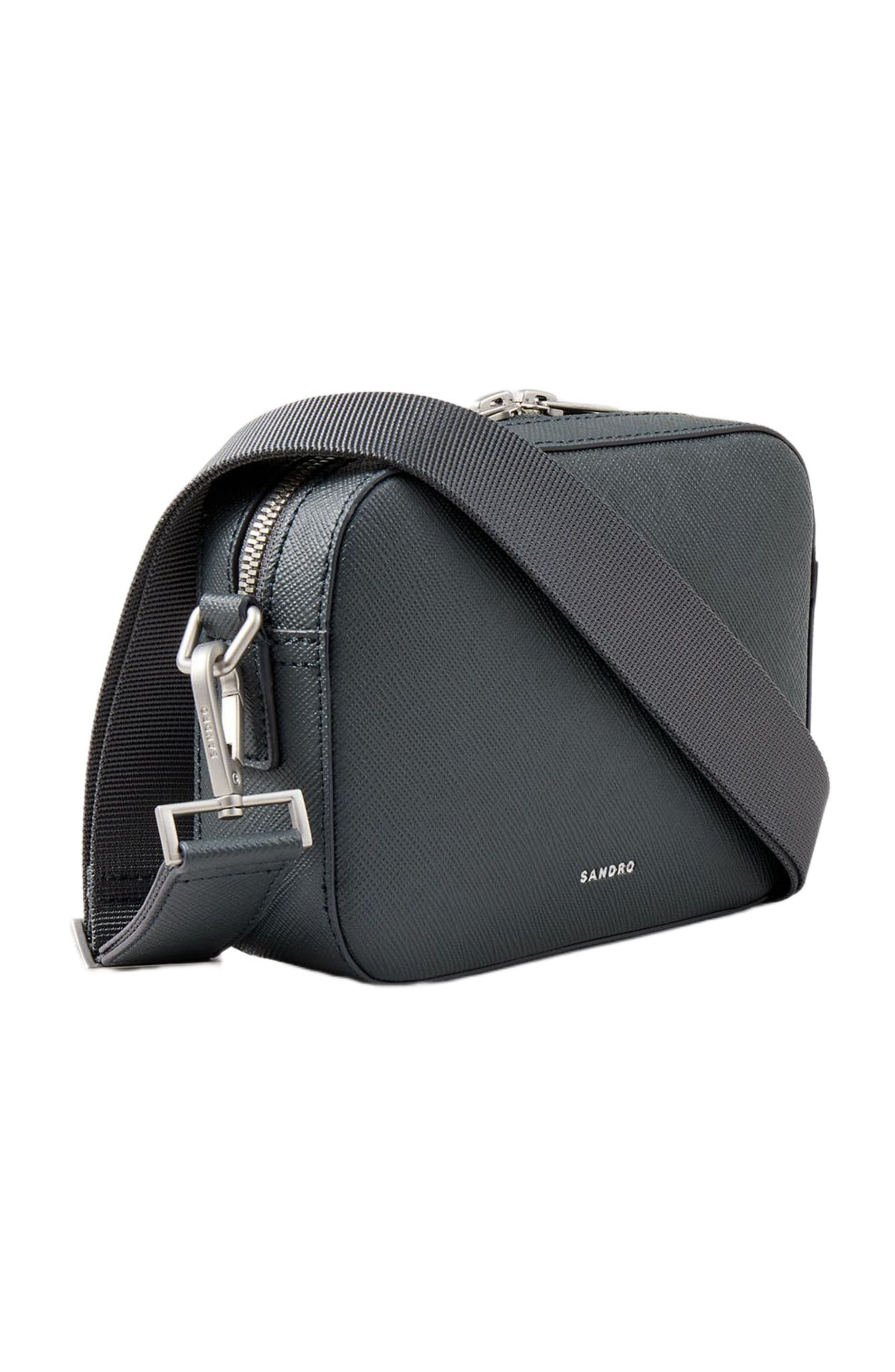 SANDRO Small reconstituted leather bag in Steel at Nordstrom - 3