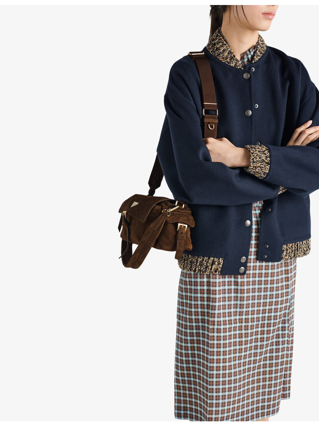 Explore Medium Suede Shoulder Bag - 3