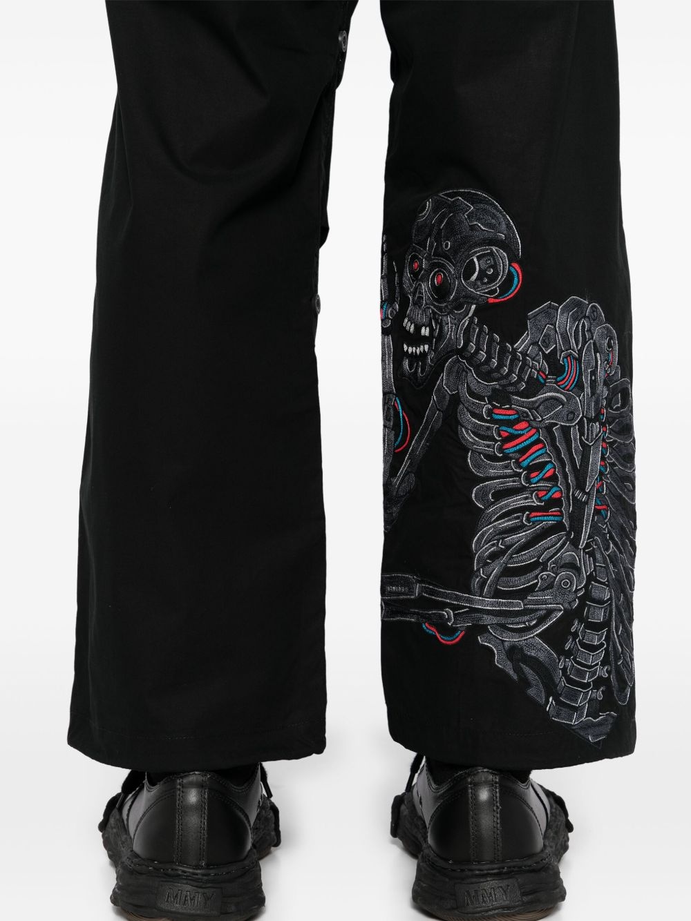 cyber skeleton loose pants - 5