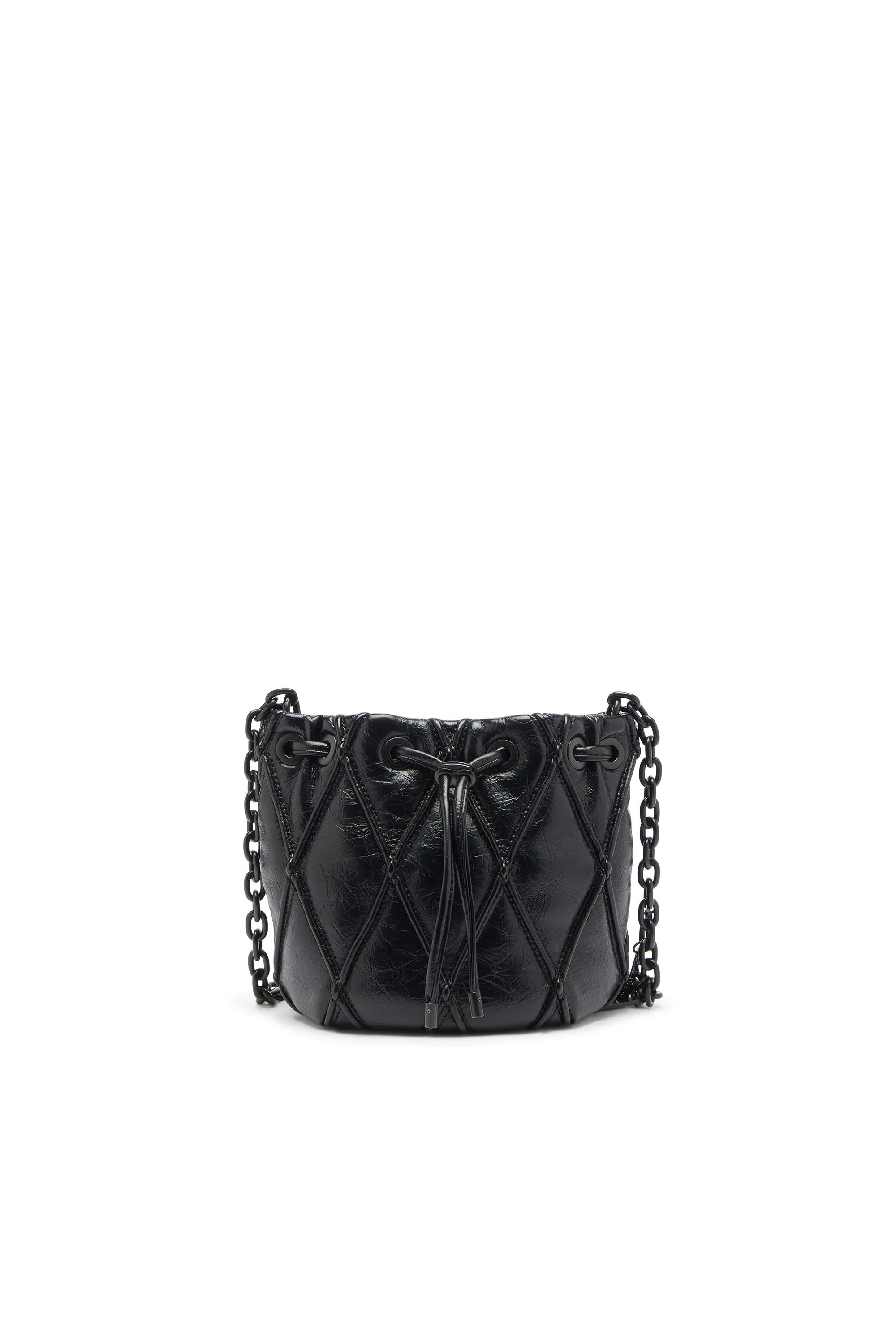 CHARM-D - BUCKET BAG IN SHINY QUILTED PU - 1
