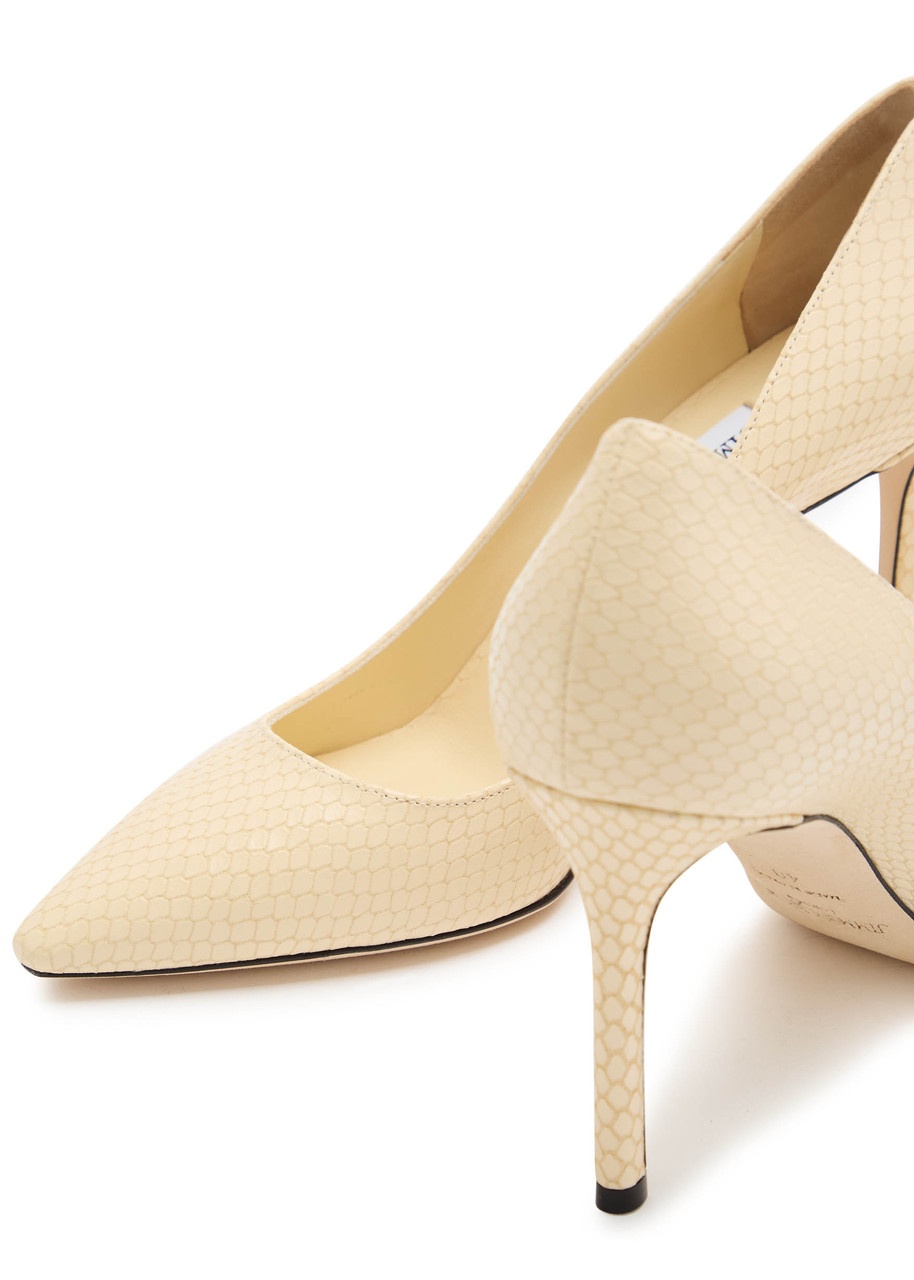 Jimmy Choo Romy 85 Python-effect Leather Pumps - 3