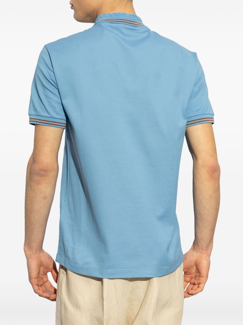 logo-embroidered polo shirt - 4