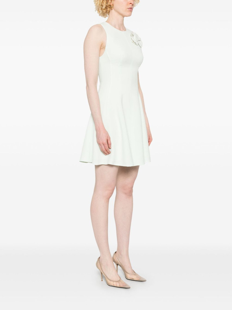 floral-appliqué crepe mini dress 3