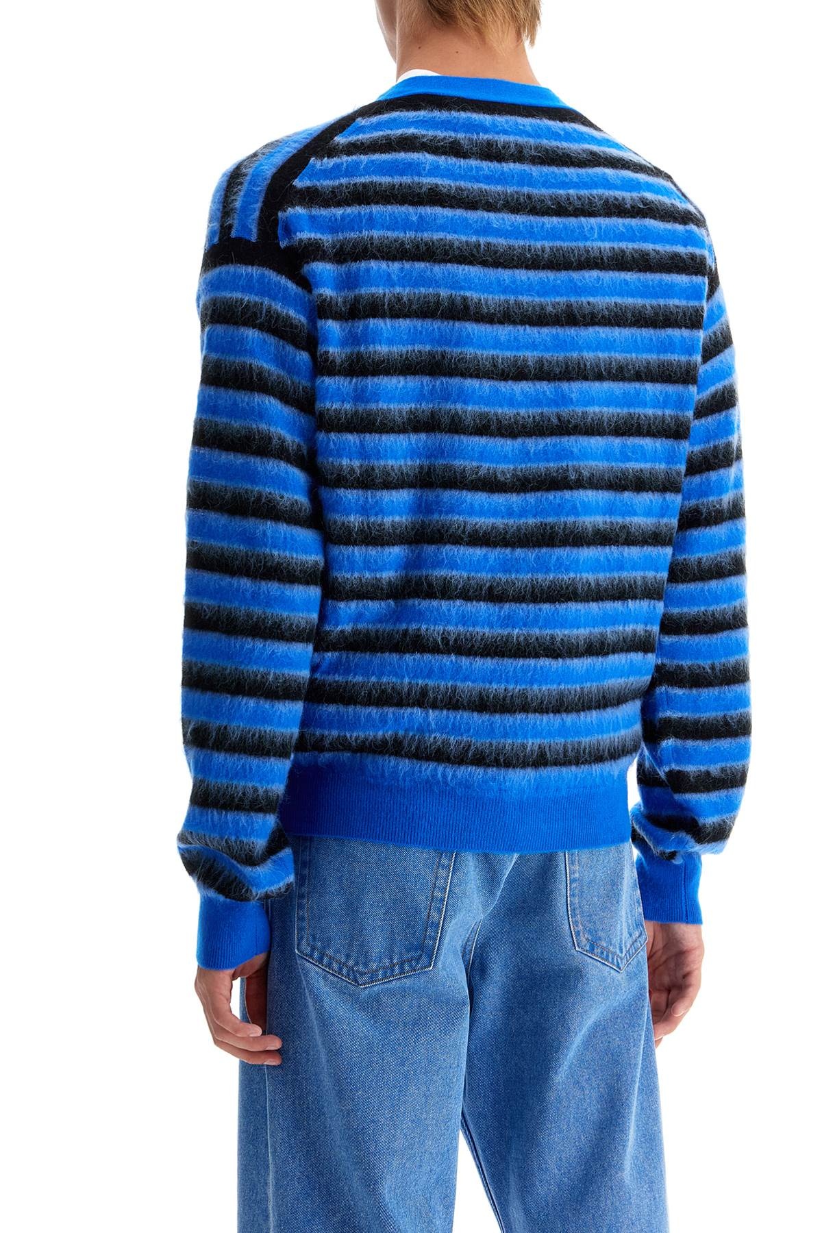 STRIPED WOOL AND MOHAIR CARDIGAN - 4