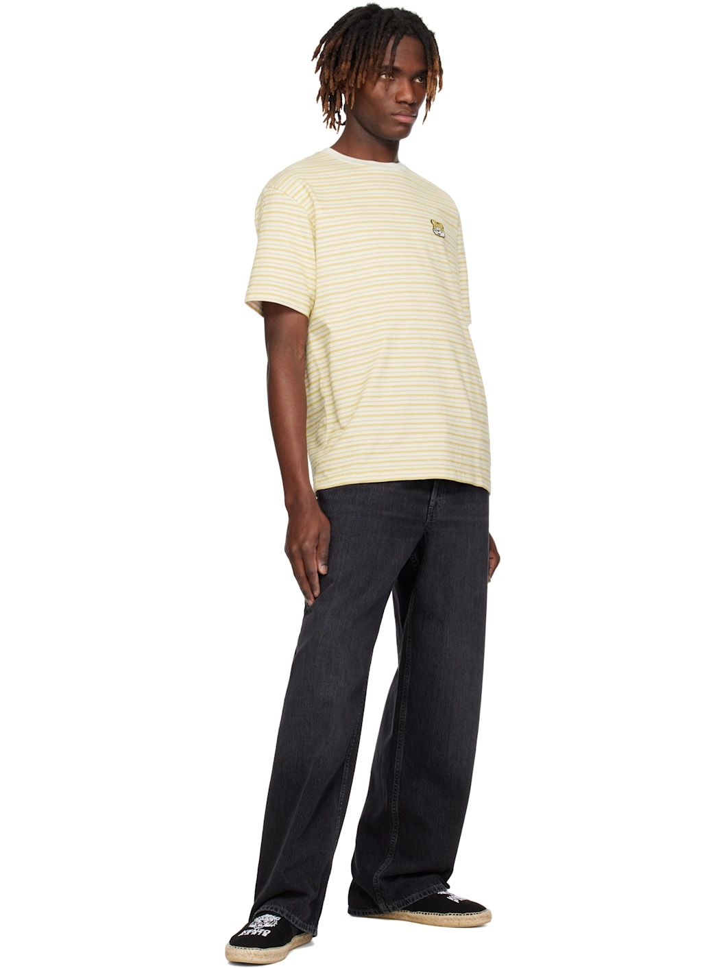 Off-White & Yellow  Paris VERDY Edition Embroidered T-shirt - 4