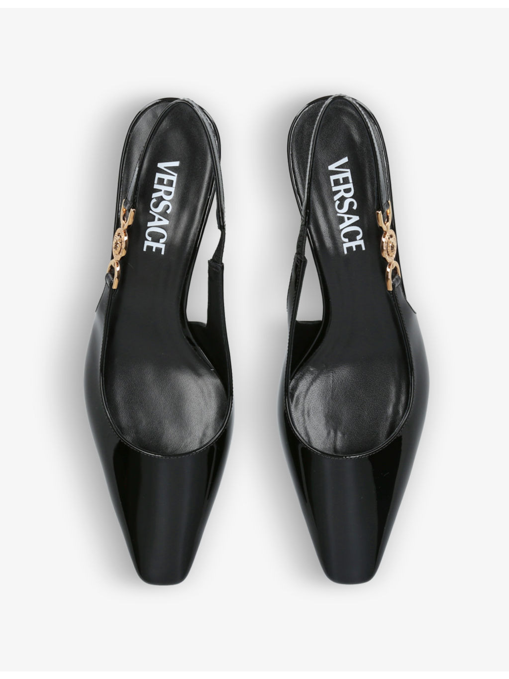 Medusa 40 patent-leather slingback courts - 2