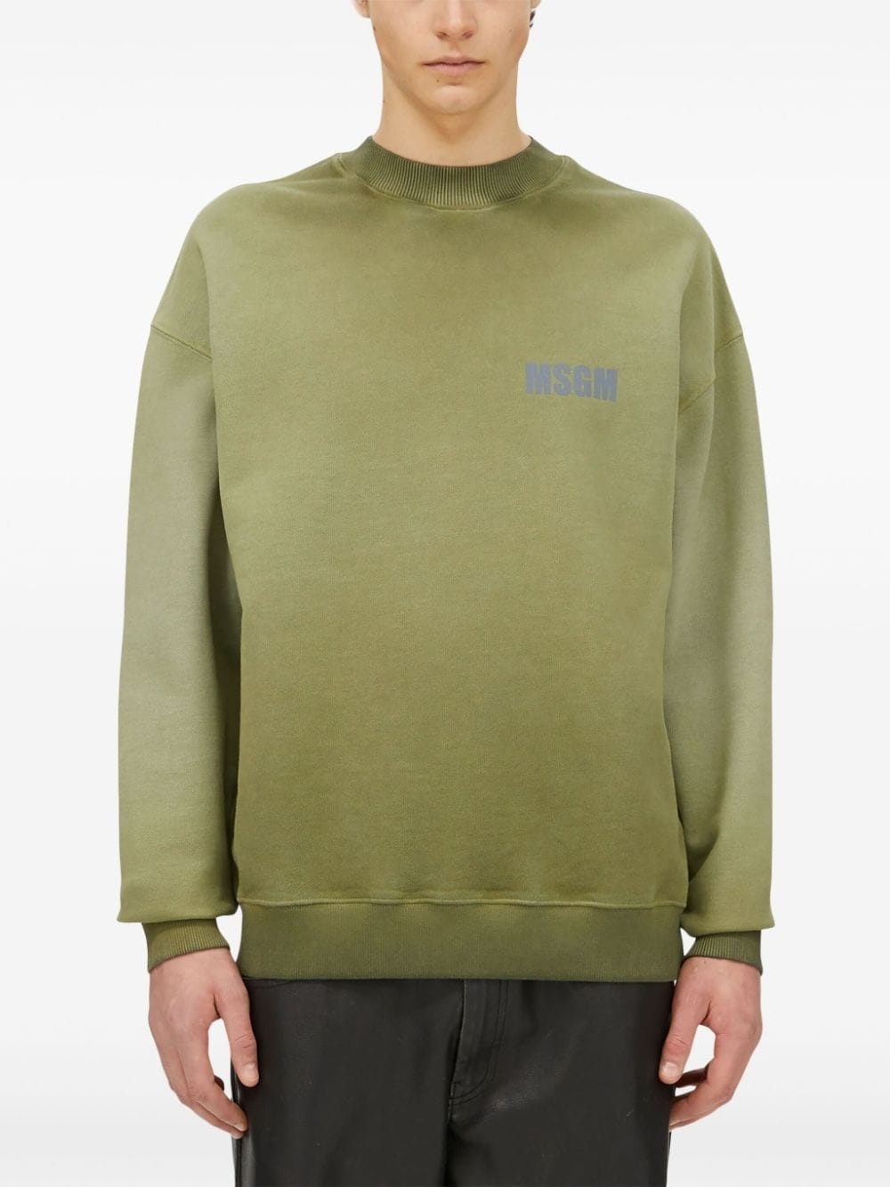gradient effect logo-printed sweatshirt - 3