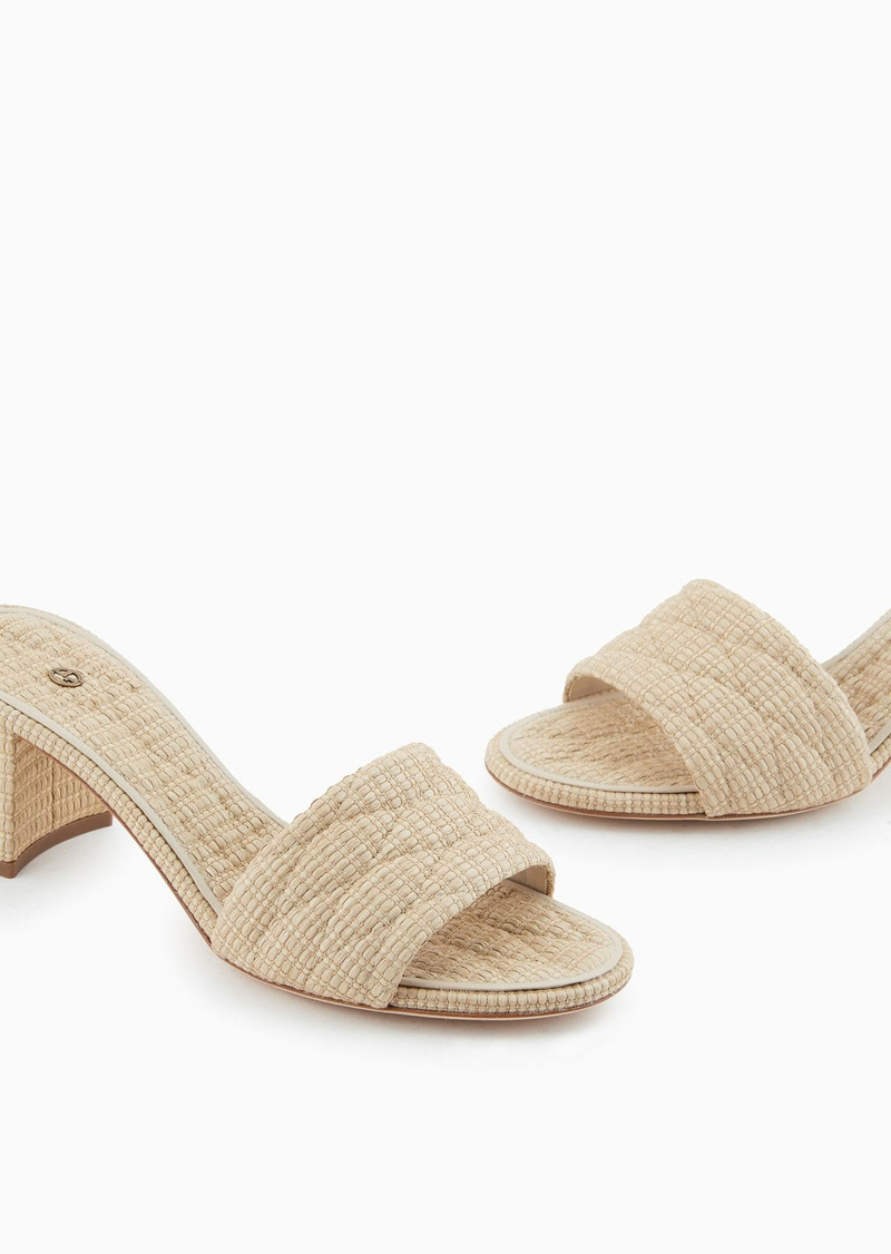 Quilted raffia sandals 5