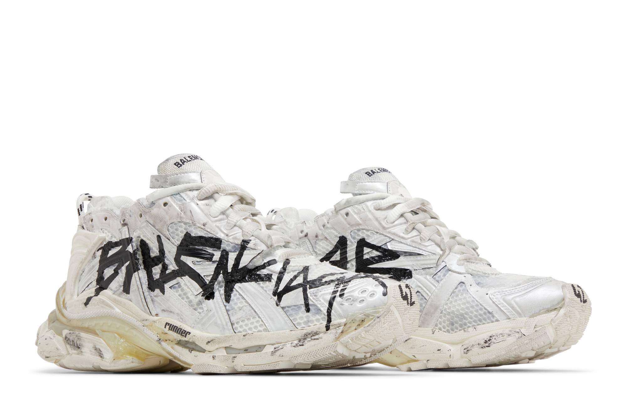 Balenciaga Runner Sneaker 'Graffiti - White Black' - 8