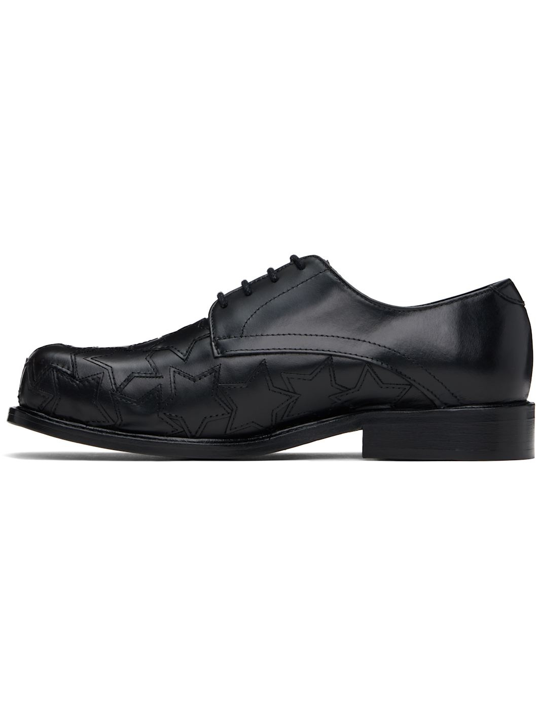 Black Star Square Toe Derbys - 3