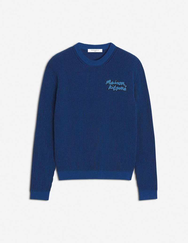 MAISON KITSUNE HANDWRITING RIBBED COMFORT JUMPER 1