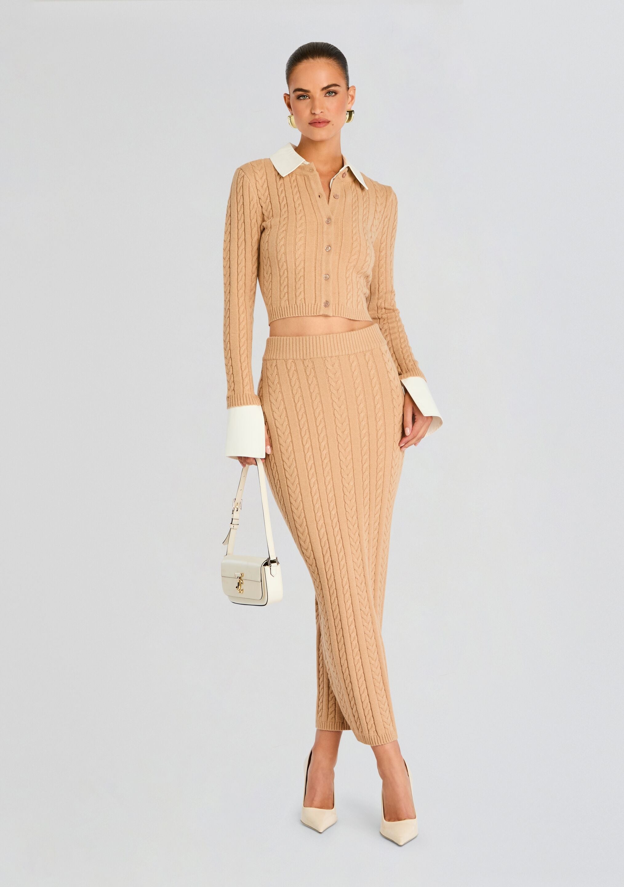 ELOISE CABLE KNIT CARDIGAN - 5