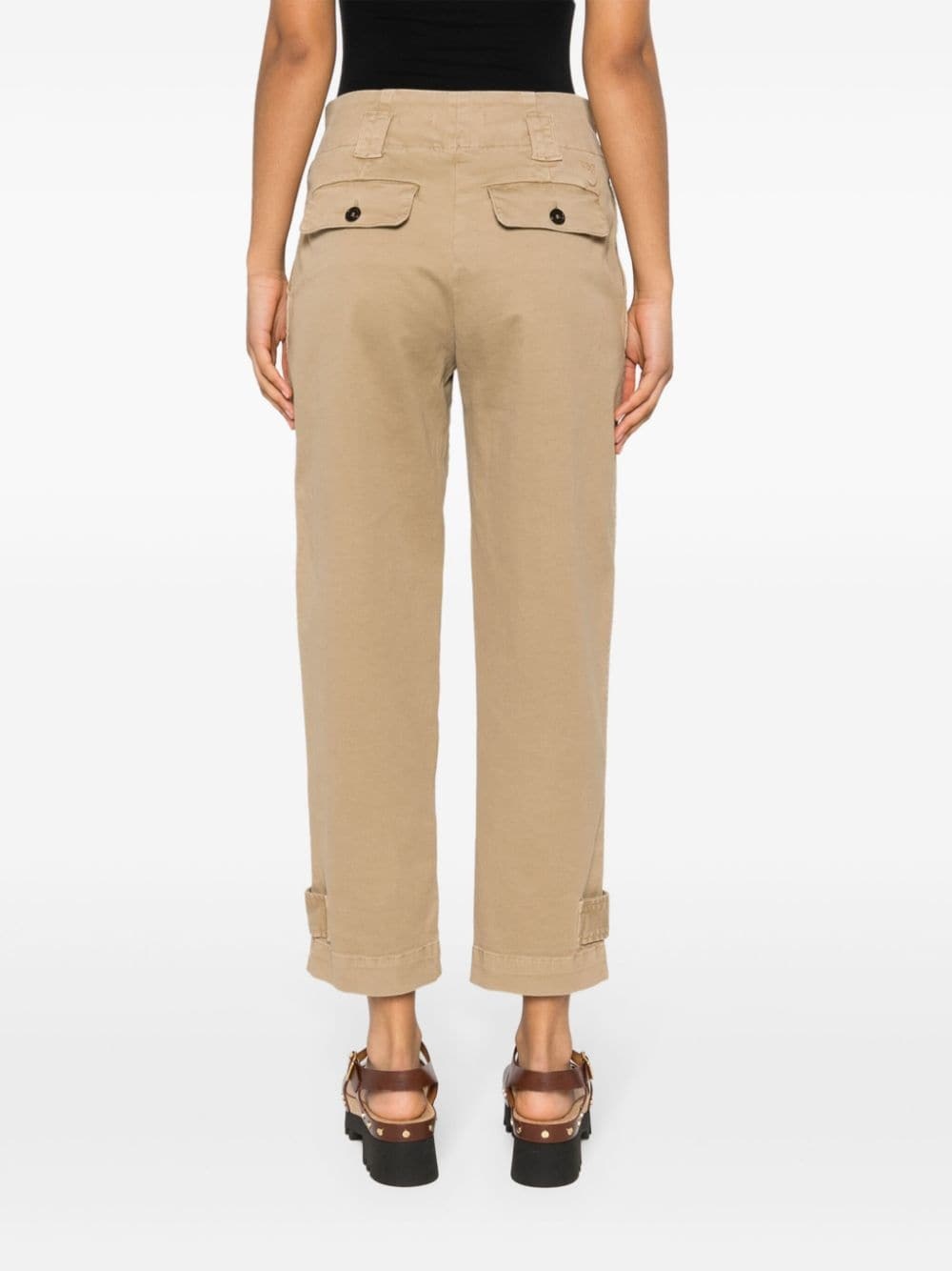 gabardine tapered trousers - 4