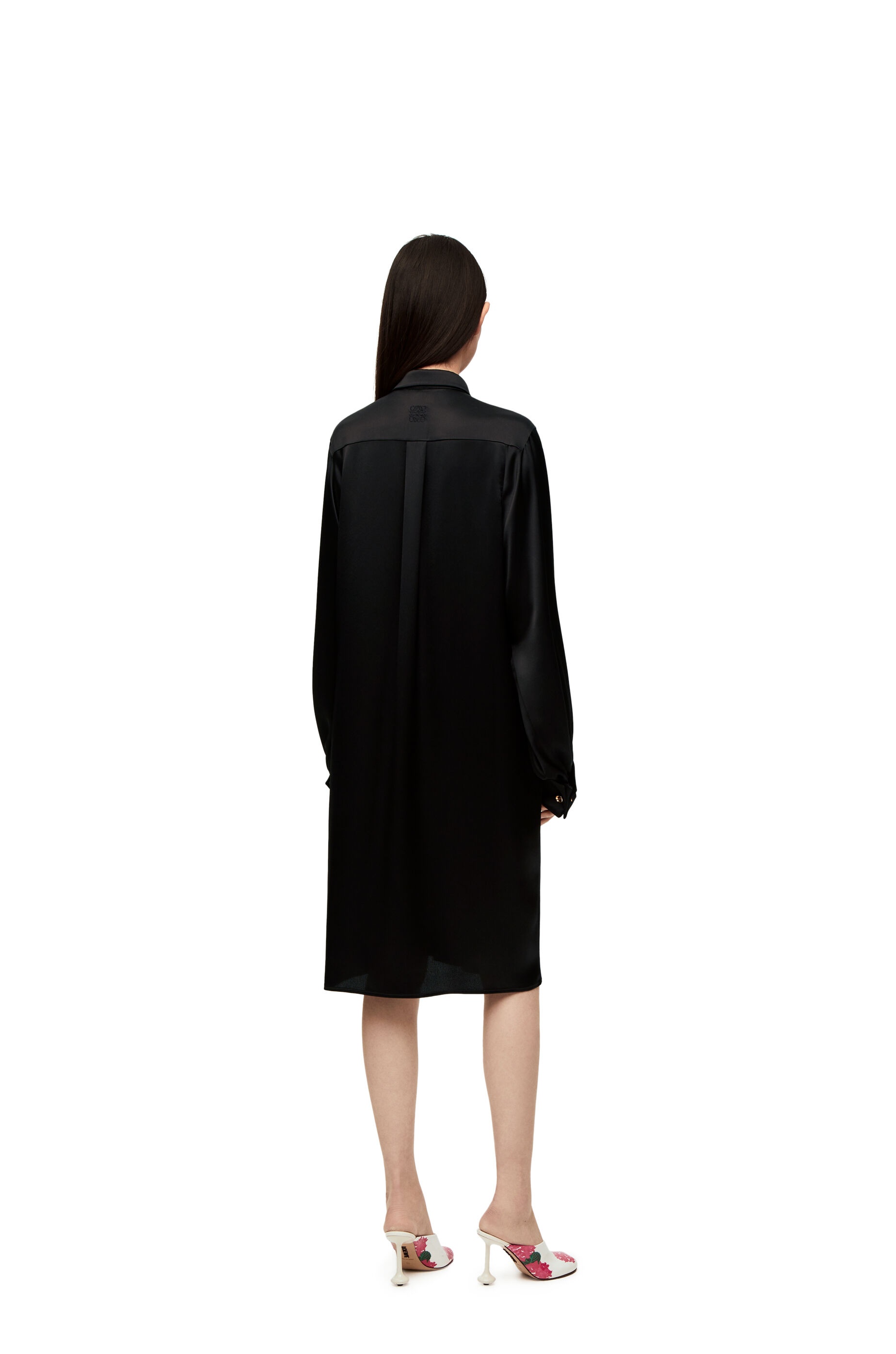 Knot dress in crepe satin - 4