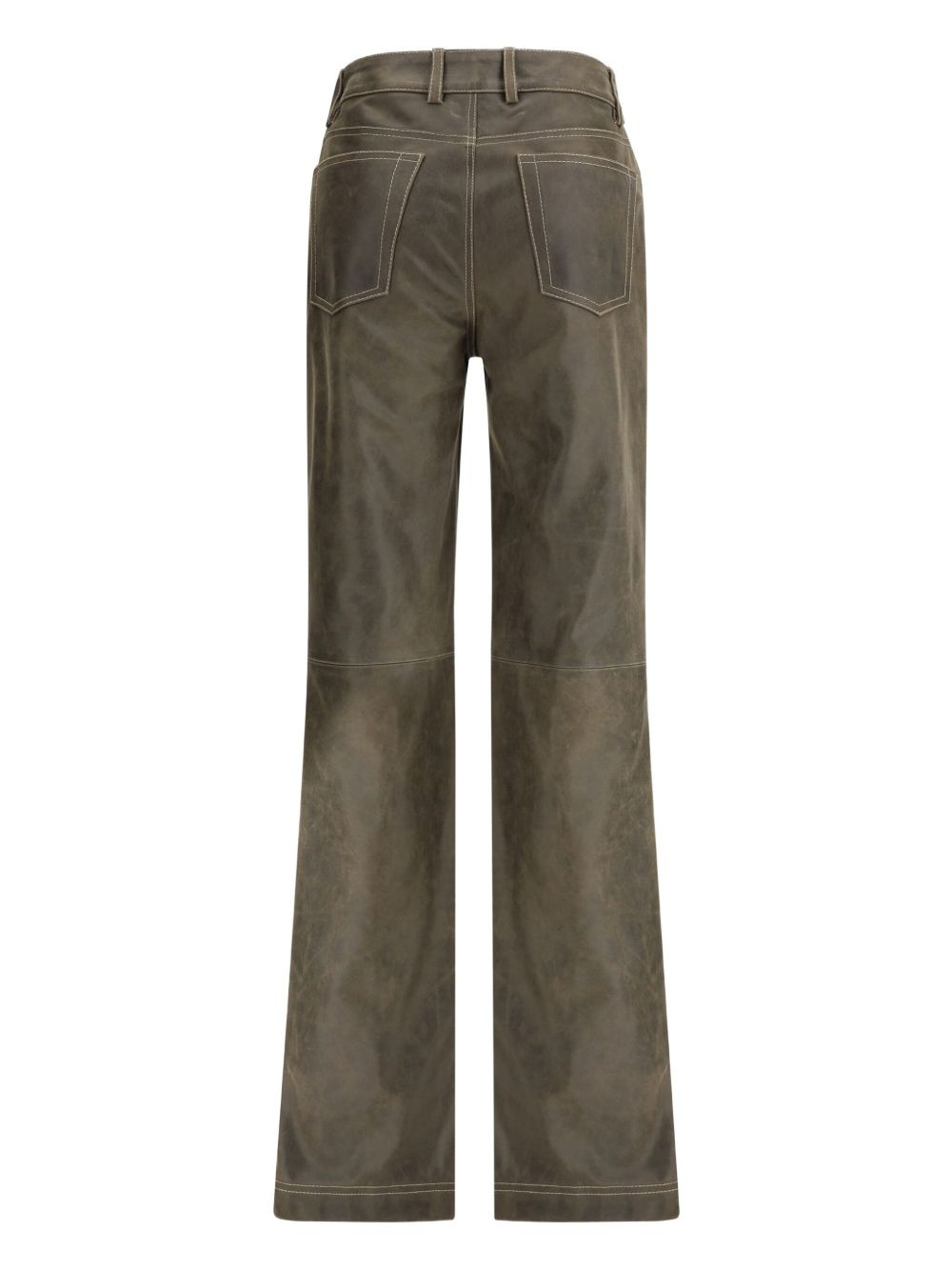flared leather trousers - 3