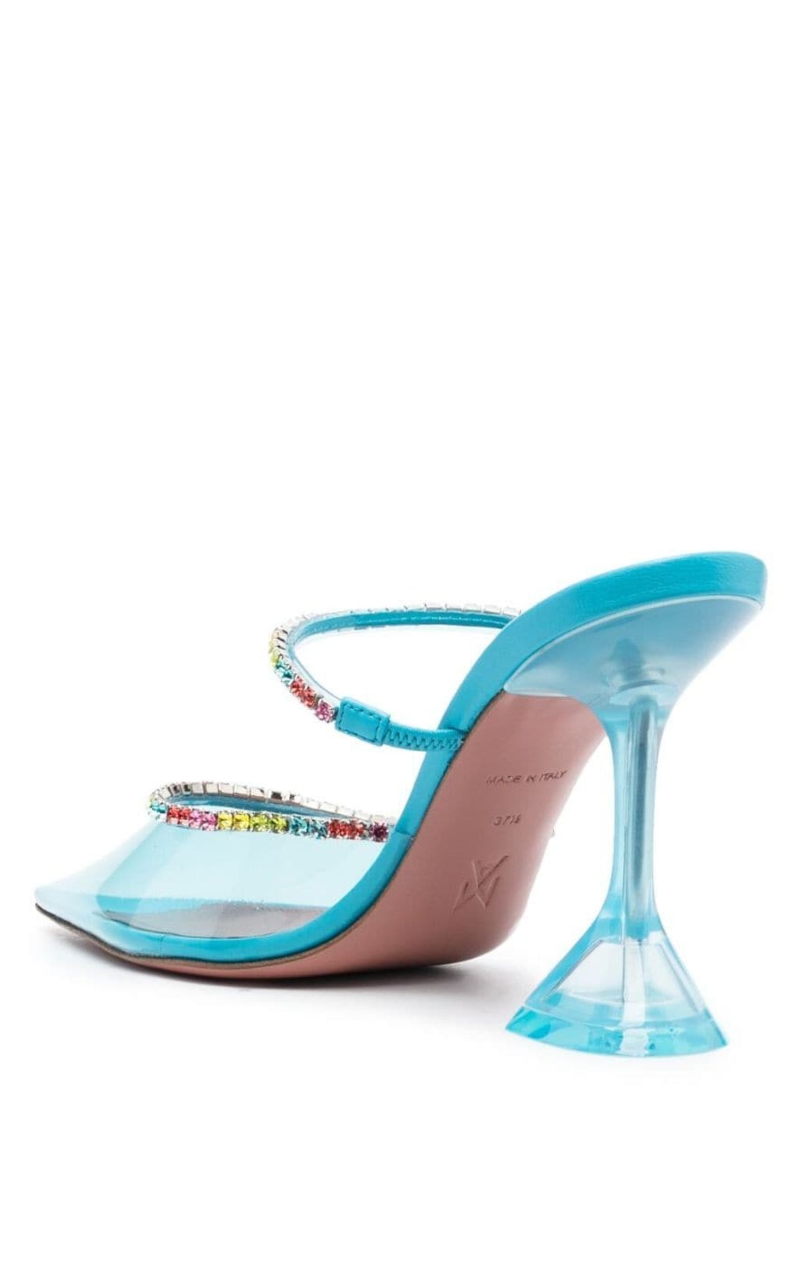 Gilda Glass 95mm Embellished Mules - 3