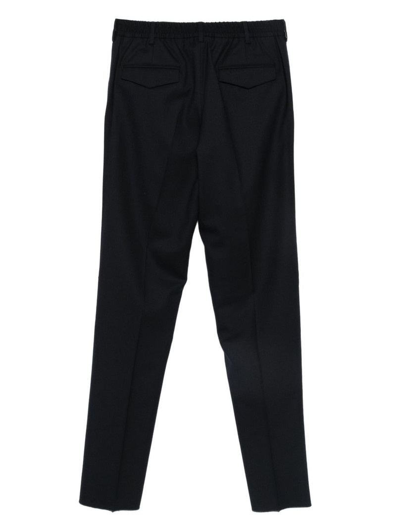 LARDINI virgin wool blend straight-leg trousers outlook