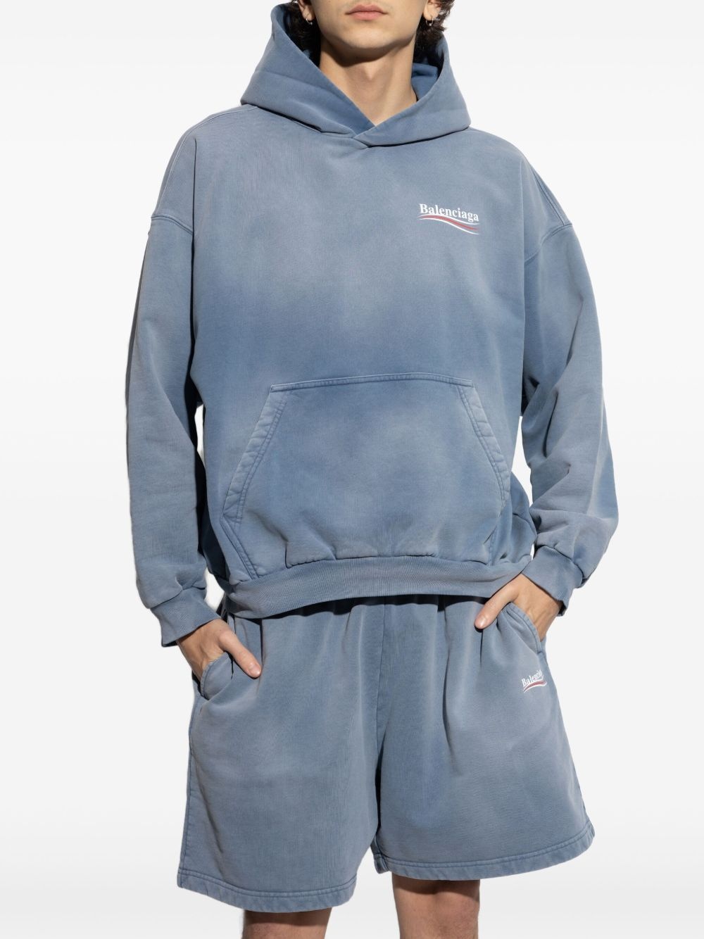 logo-print hoodie - 3