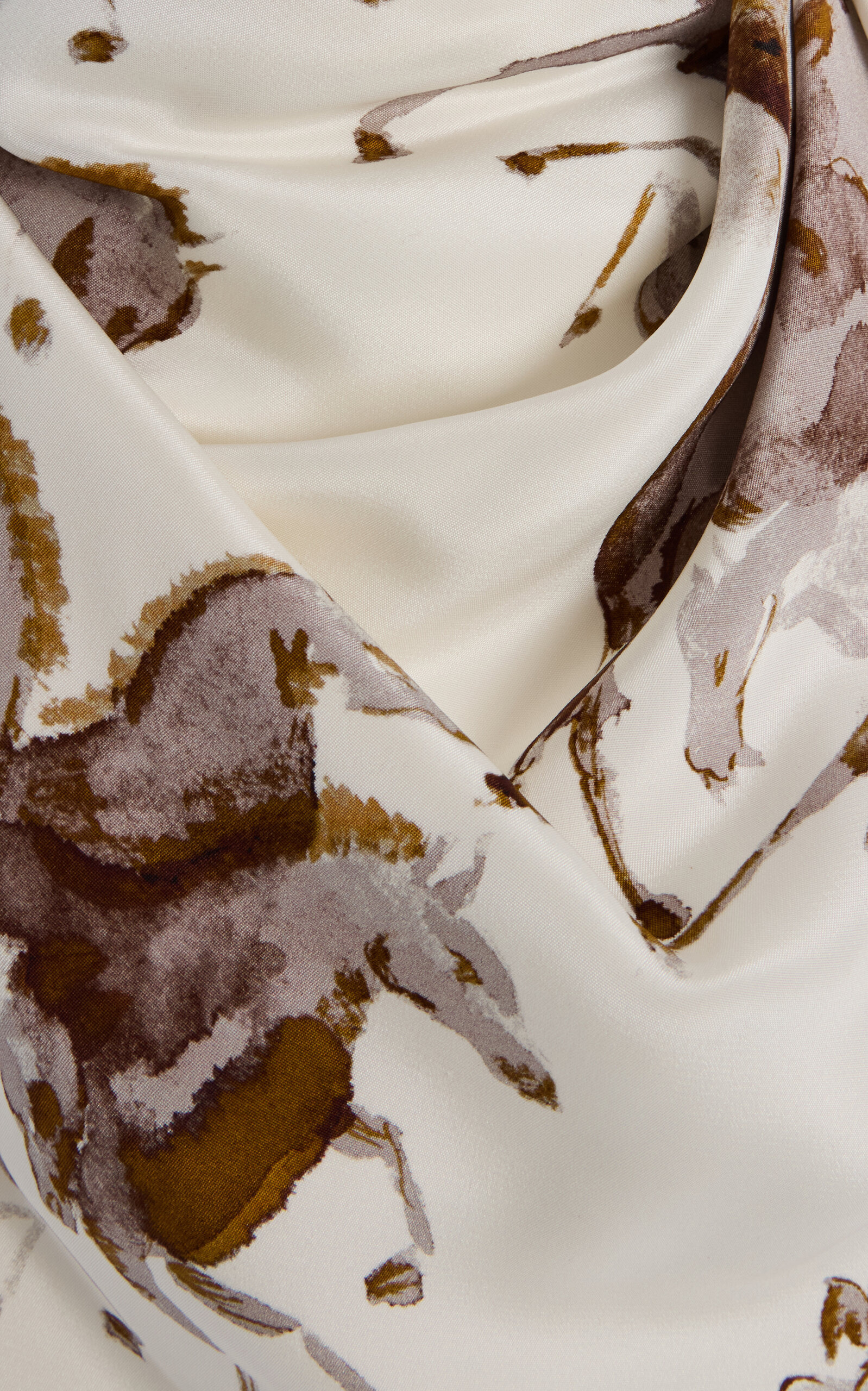 Sleary Draped Silk Top print - 5