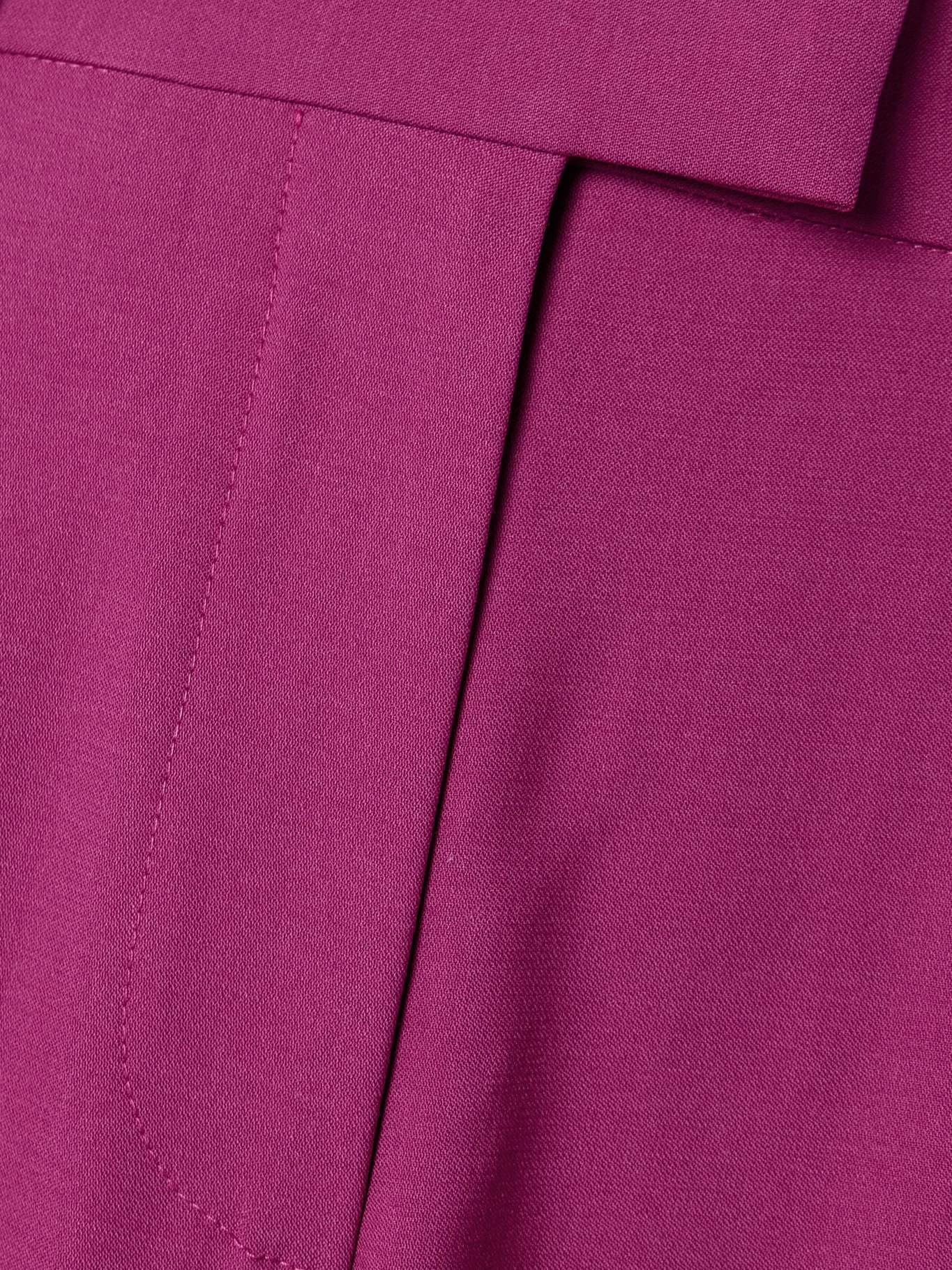 Wool-blend wide-leg pants Magenta - 4
