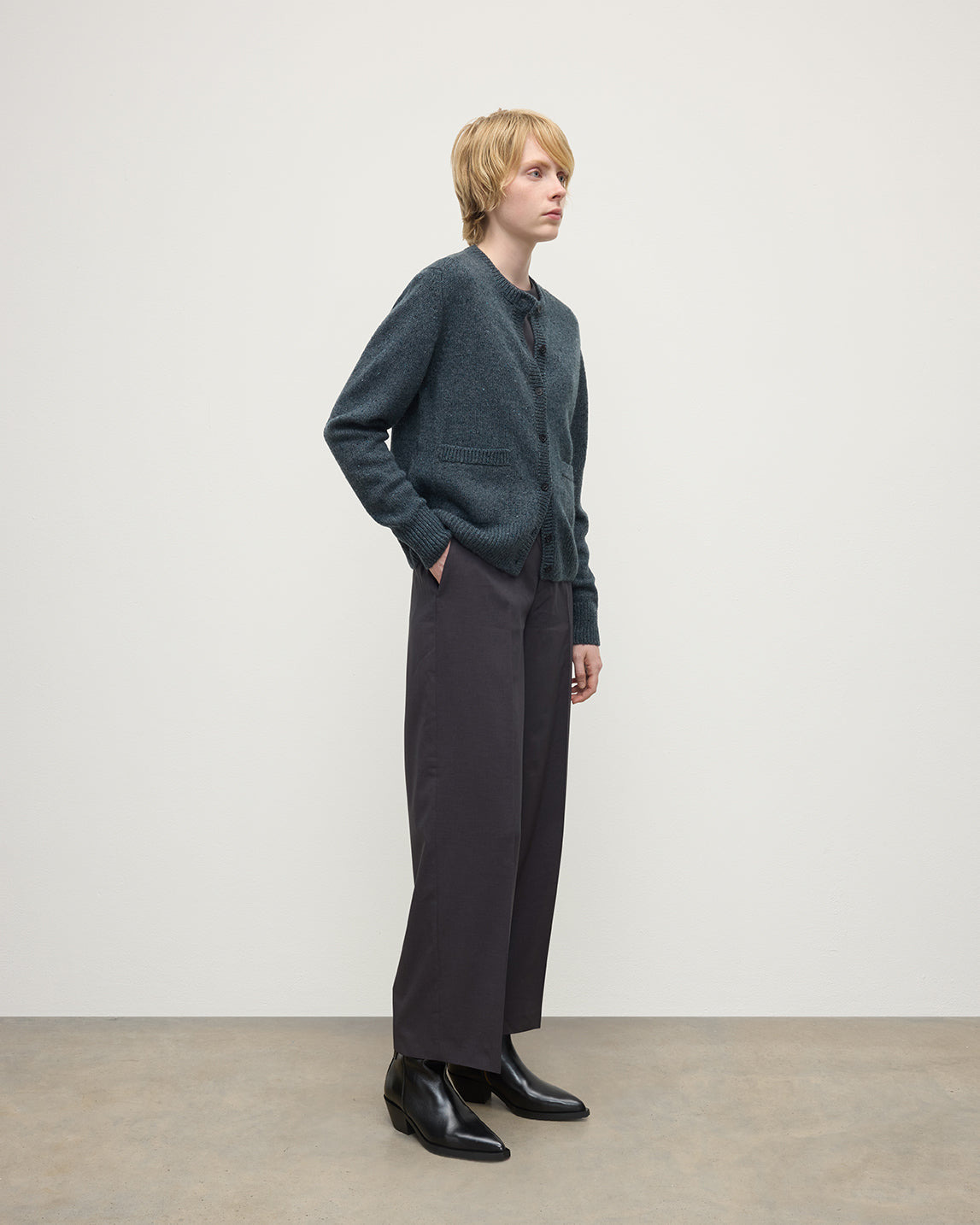 Donegal Cashmere Blue Cardigan - 3