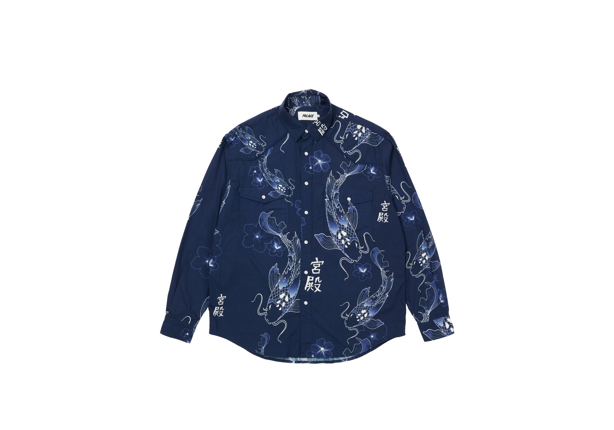 CARP SHIRT NAVY / WHITE - 1