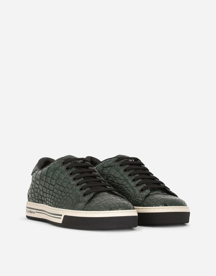 Hand-polished crocodile skin Roma sneakers - 2