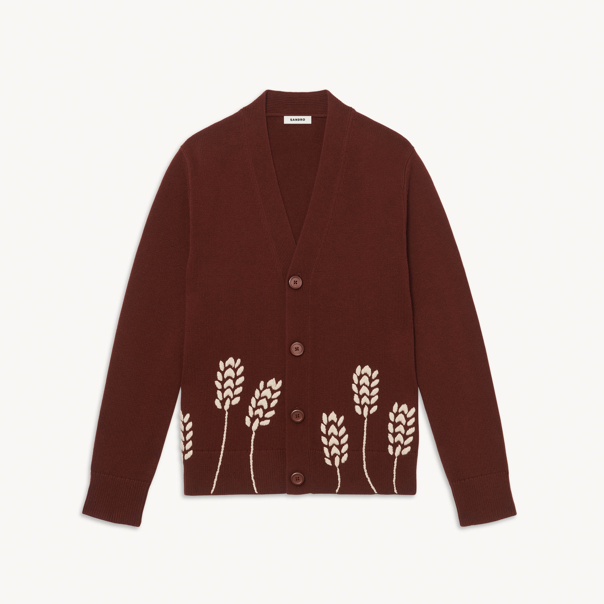 Wool cardigan with embroidery - 1