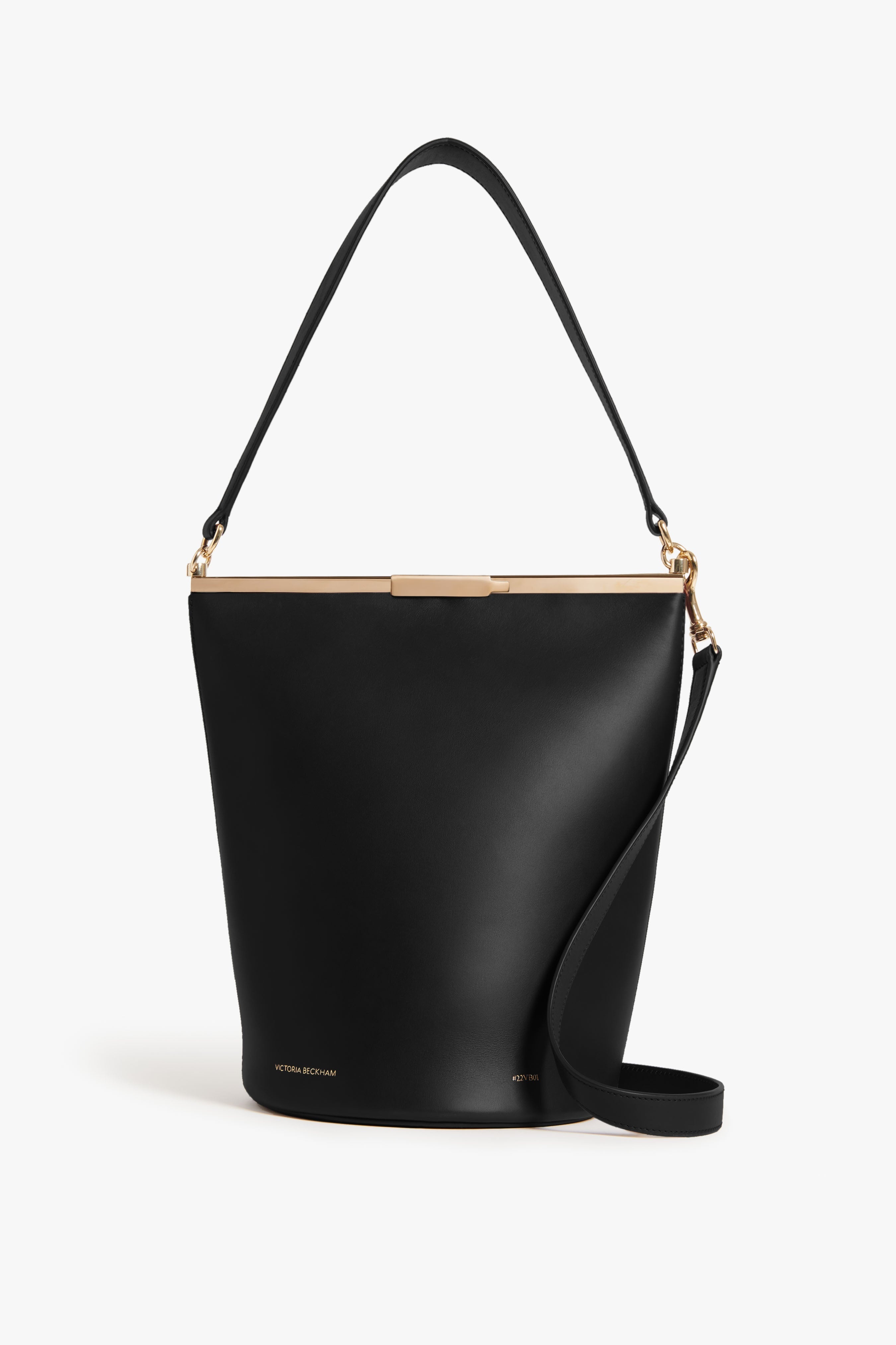 Frame Bucket Bag In Black Leather - 1