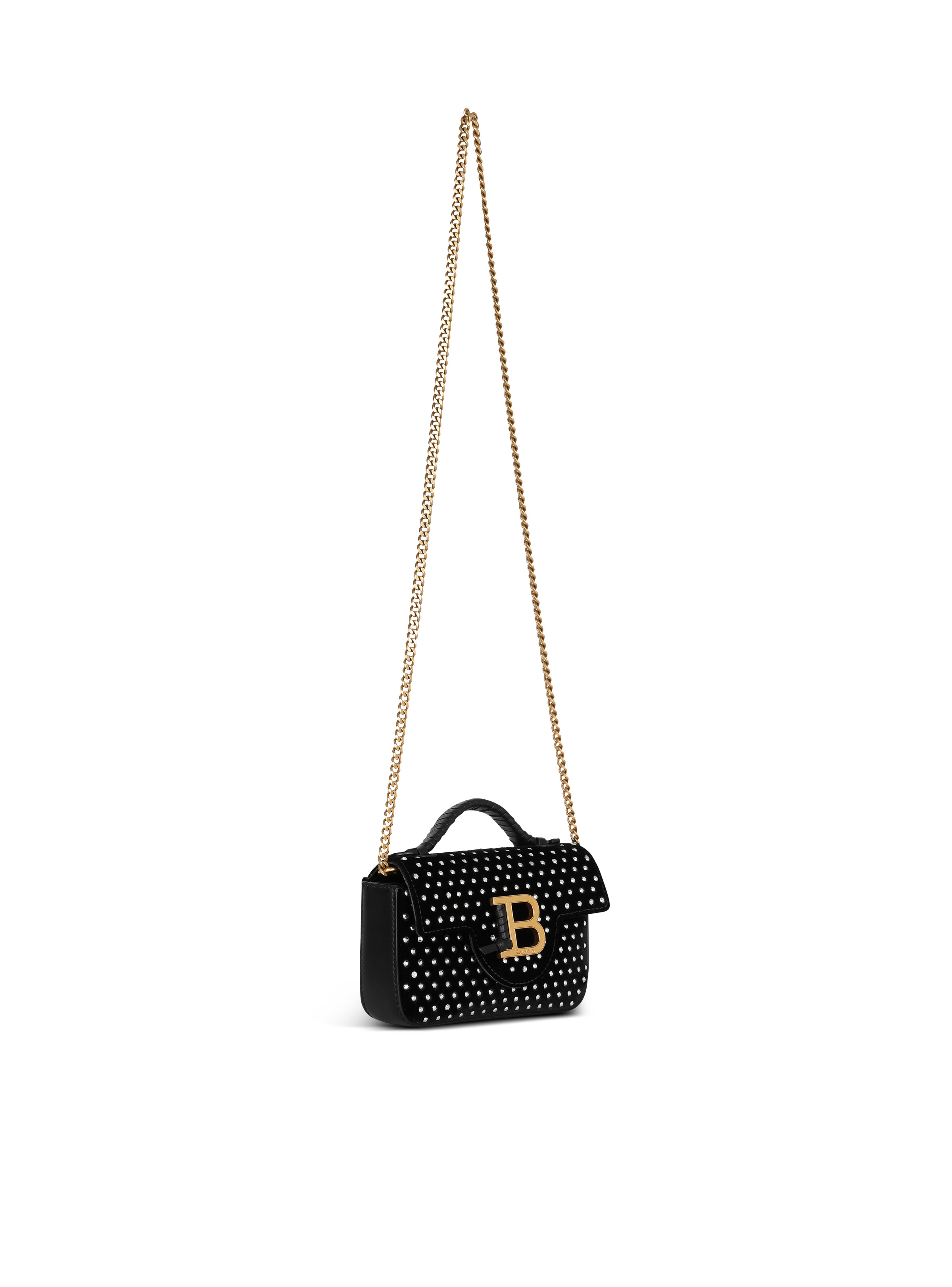 B-Buzz mini velvet and crystal bag - 3
