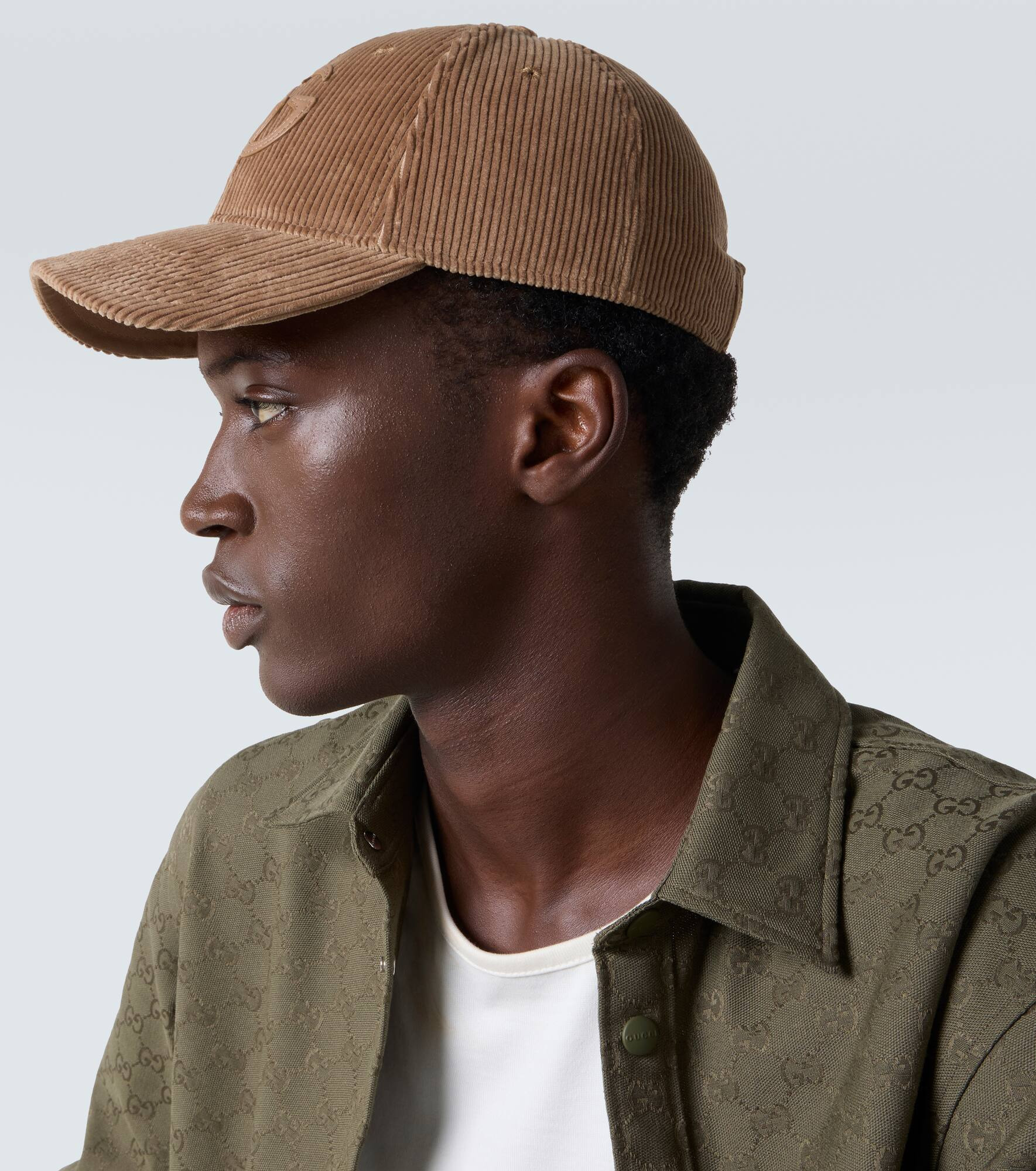 Double G cotton corduroy baseball cap - 3