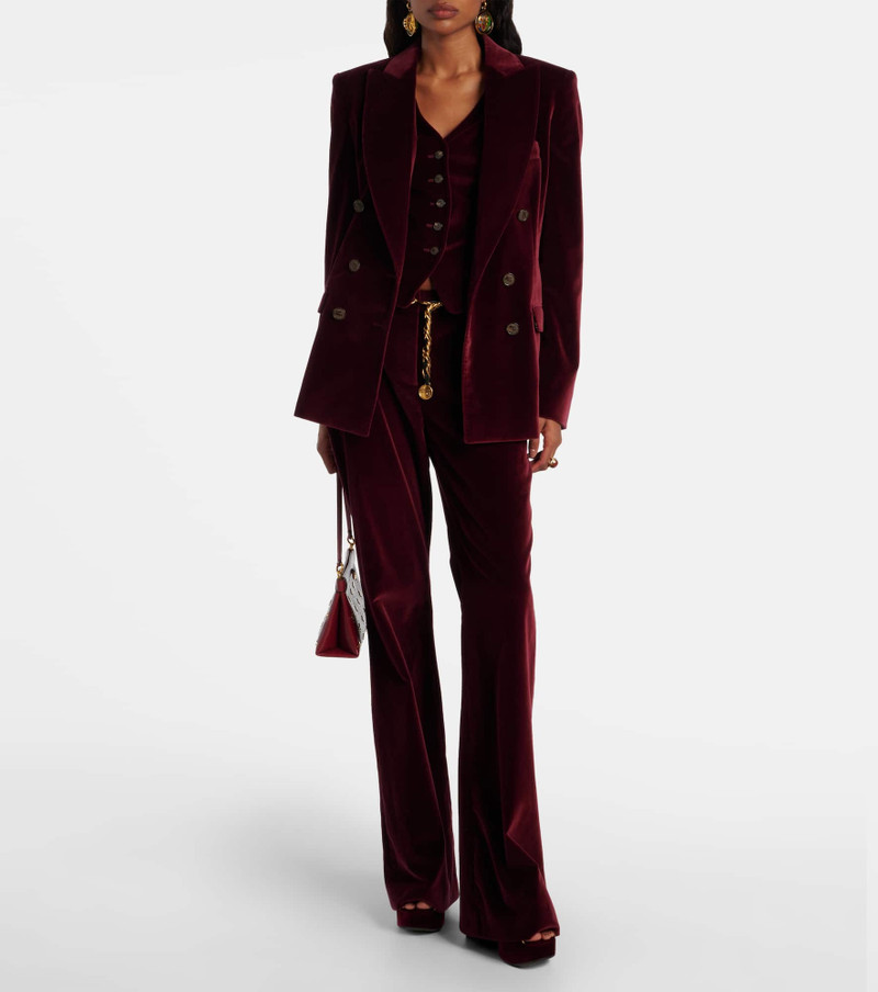 Etro Double-breasted cotton velvet blazer outlook