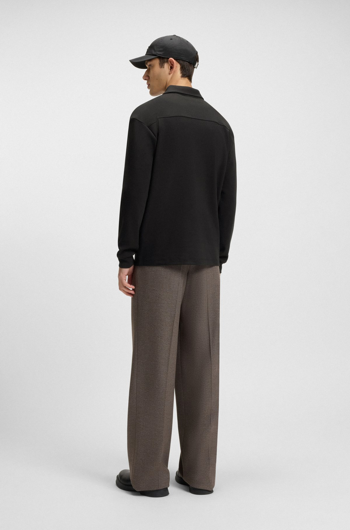 POLO-STYLE SWEATSHIRT WITH COVERED PLACKET - 5