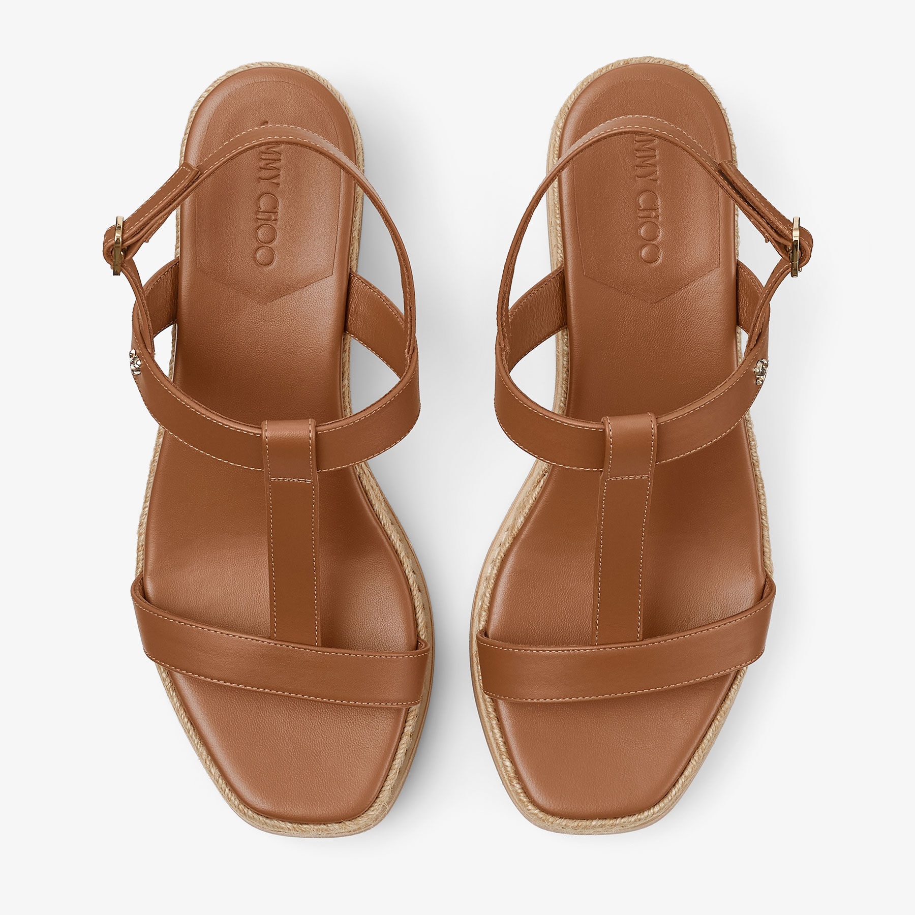 Theia Wedge 60
Tan Leather Wedge Sandals - 4