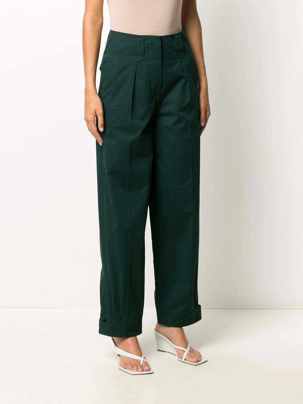 high-rise straight-leg trousers - 3