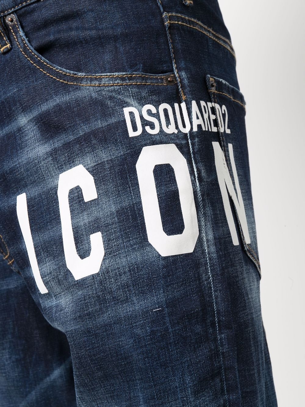 Icon-logo tapered jeans - 5