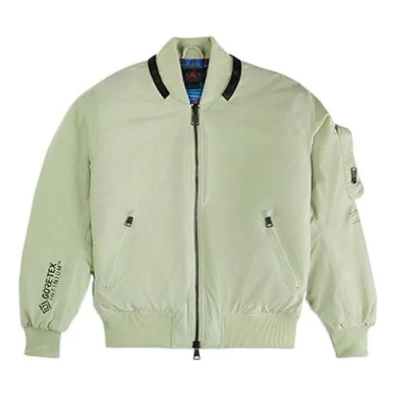 Men's Air Jordan Pocket Zipper Short Padded Jacket Green DJ0233-371 - 1