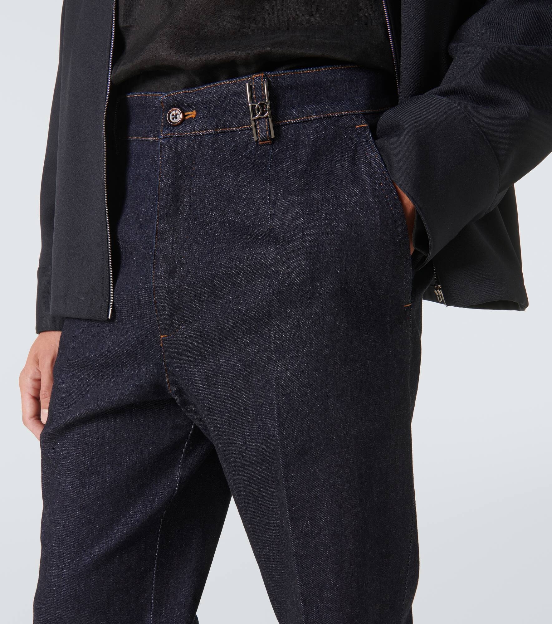 DG logo straight jeans - 5