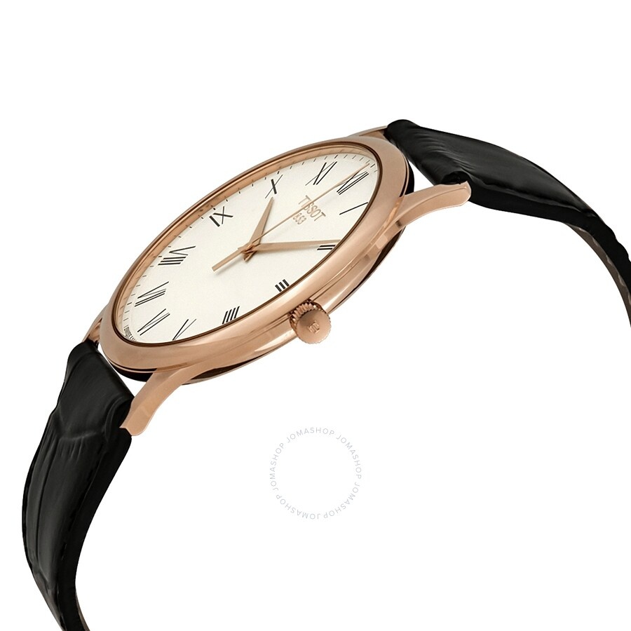 Tissot - Tissot Excellence Men's 18kt Rose Gold Black Leather Watch T926.410.76.013.00 - 2