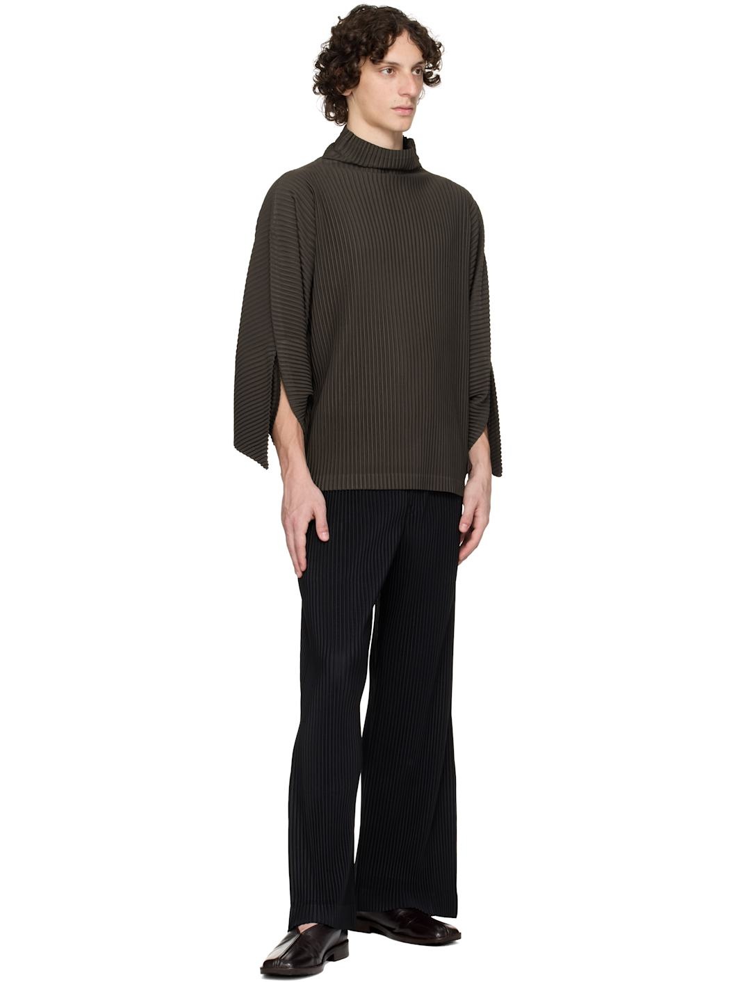 Brown Kinetic Sculpture Turtleneck - 5