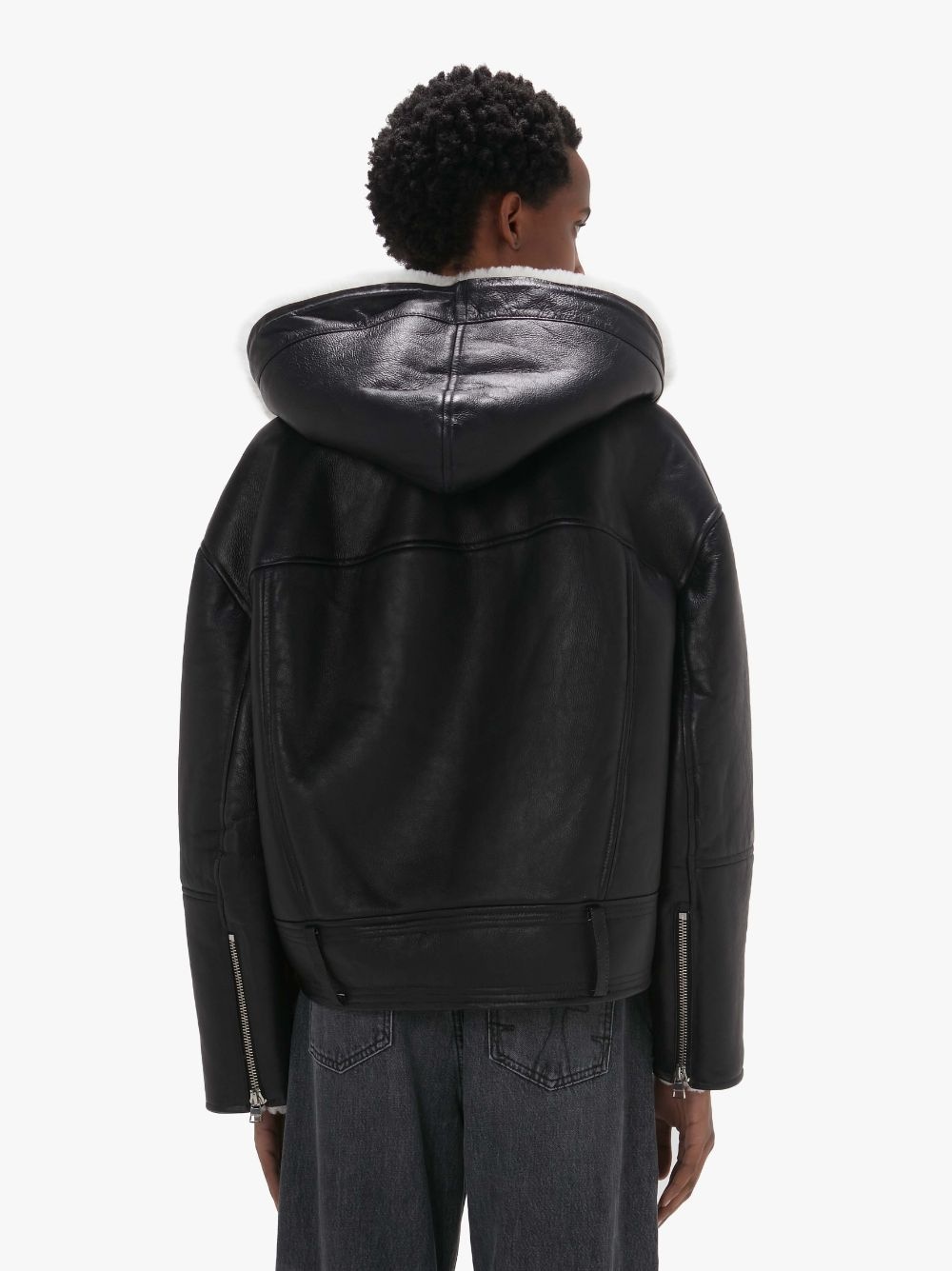 HOODED BIKER JACKET - 3