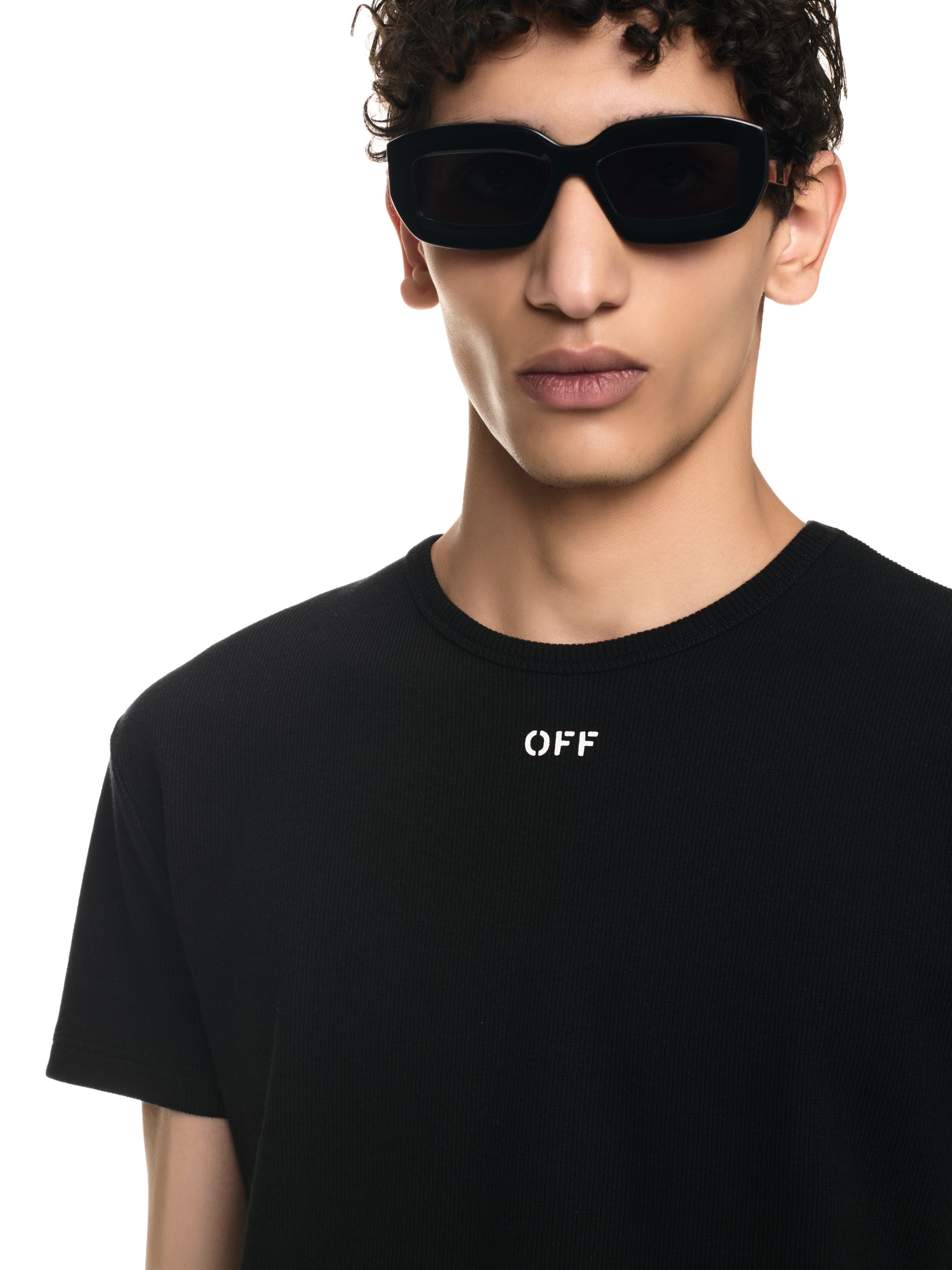 Off Stamp Rib Shaped Tee - 5