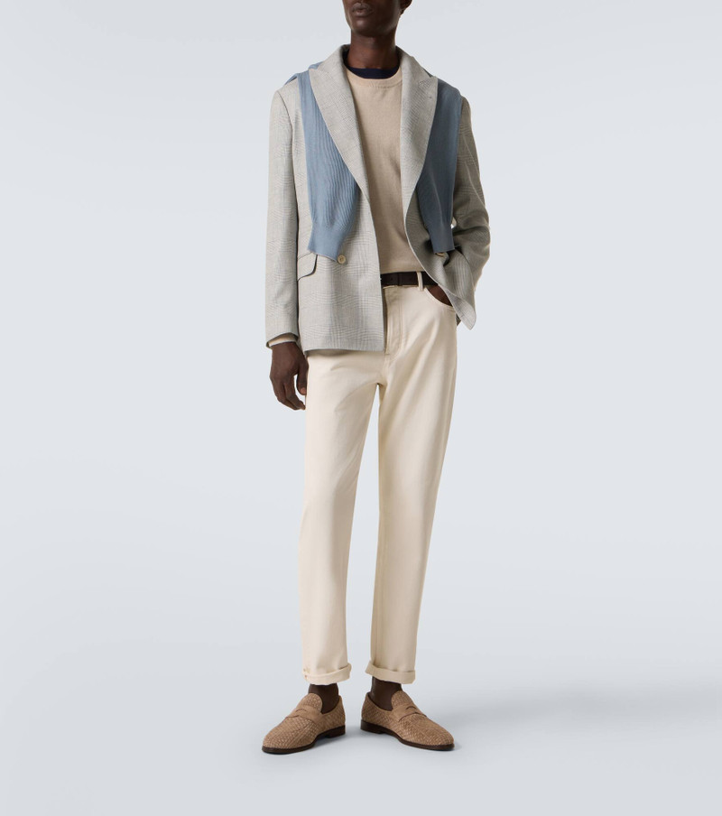 Brunello Cucinelli Woven suede penny loafers outlook