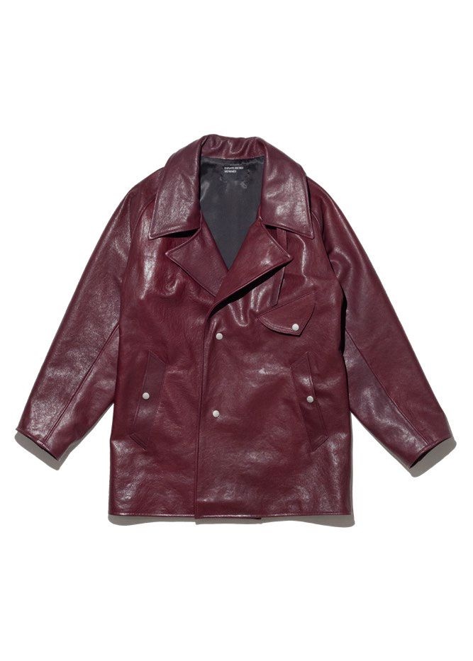 BURGUNDY LEATHER JACKET - 1