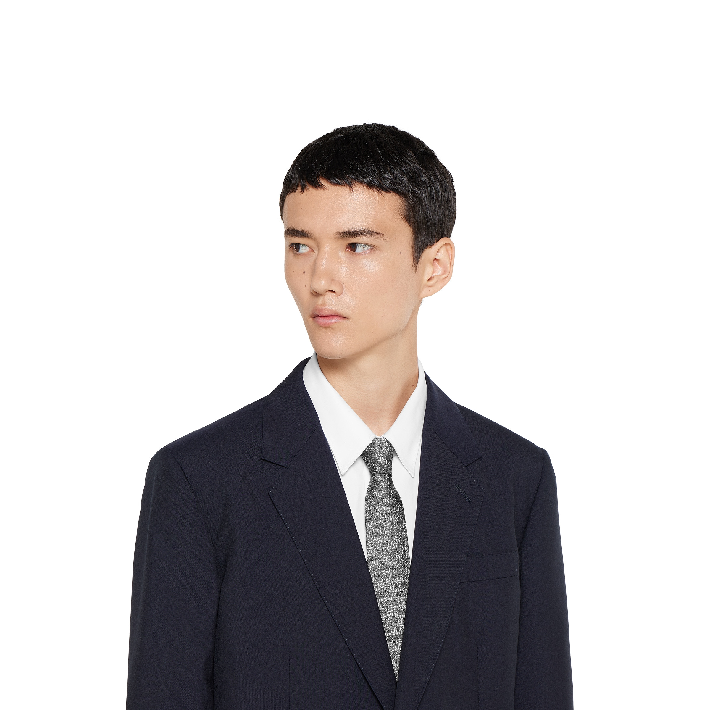 Horsebit silk jacquard tie - 3