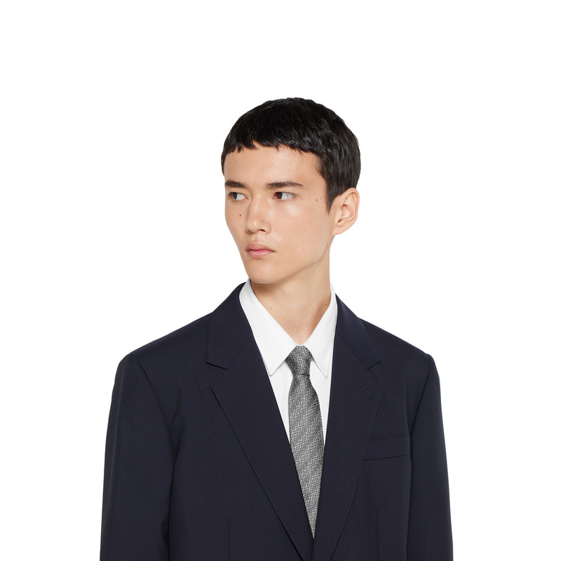 Horsebit silk jacquard tie 3