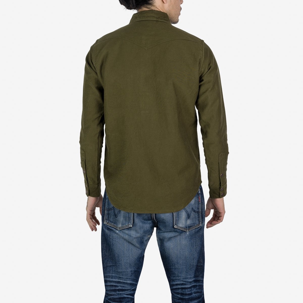 IHSH-331-ODG 12oz Moleskin CPO Shirt - Olive - 3